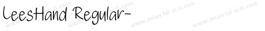 LeesHand Regular字体转换
